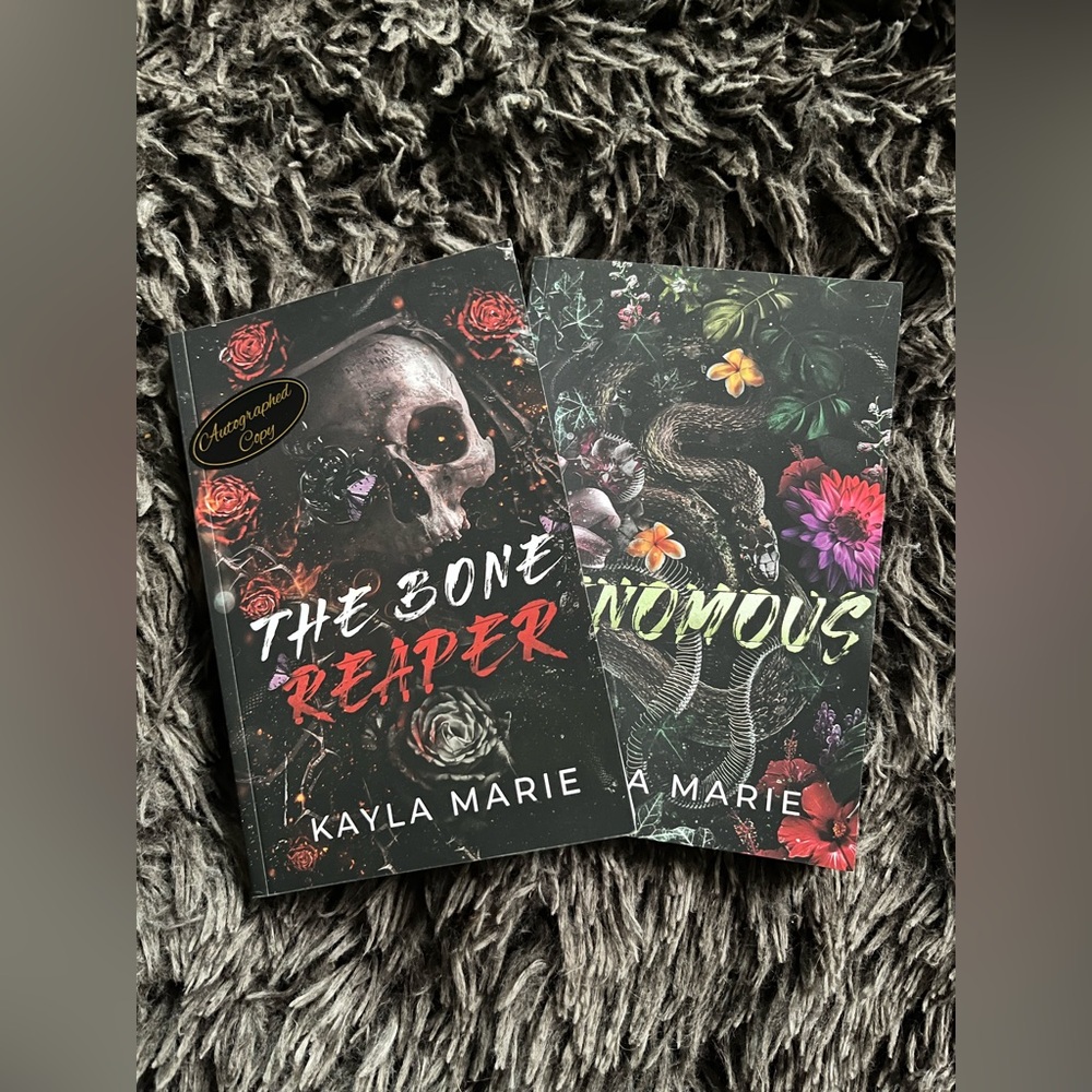 The Bone Reaper & Venomous by Kayla Marie - Signed Paperback Books